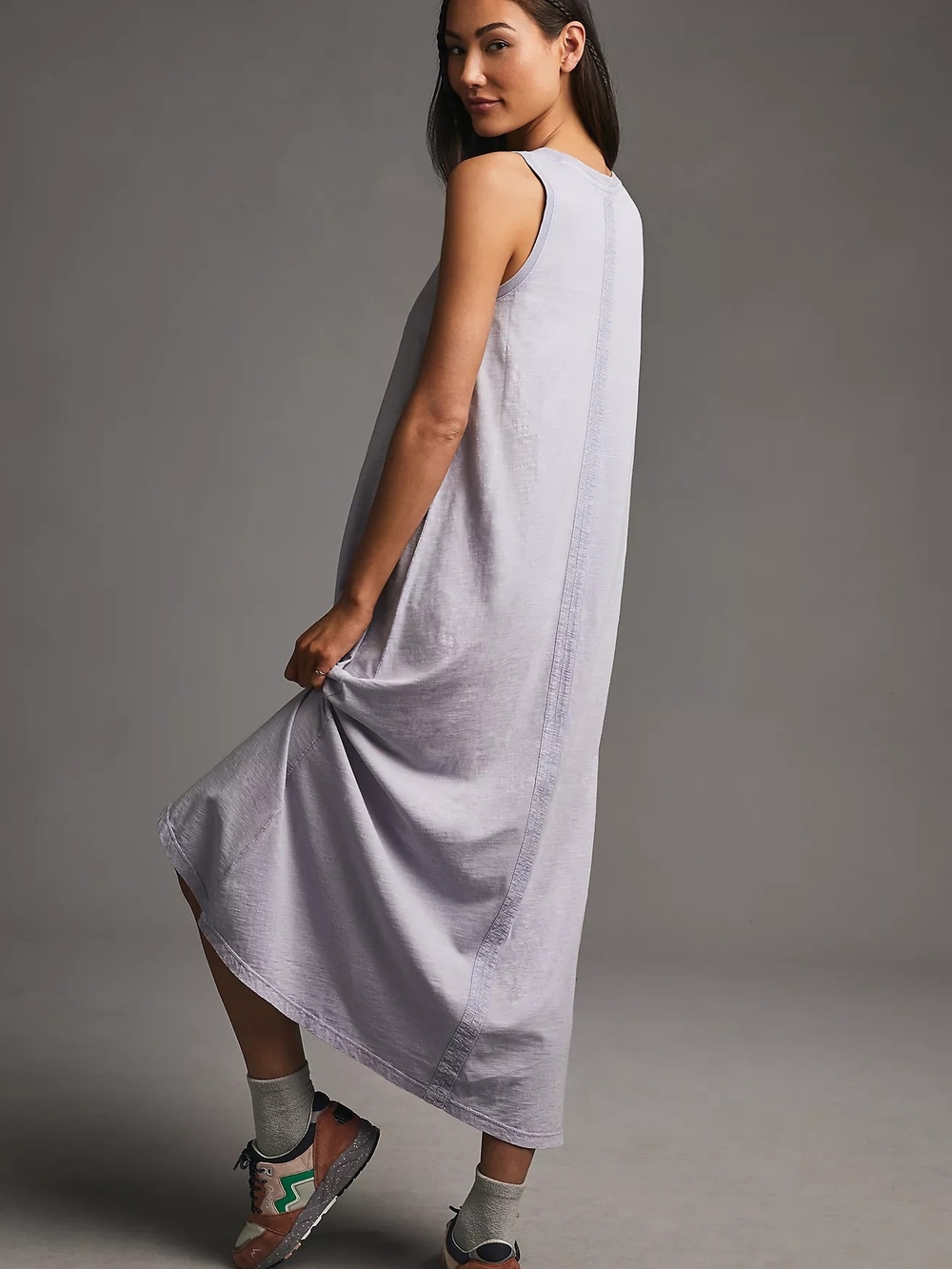 Daily Practice Anthropologie Dusty Pink Sleeveless Midi Dress Size L - Picture 9 of 12